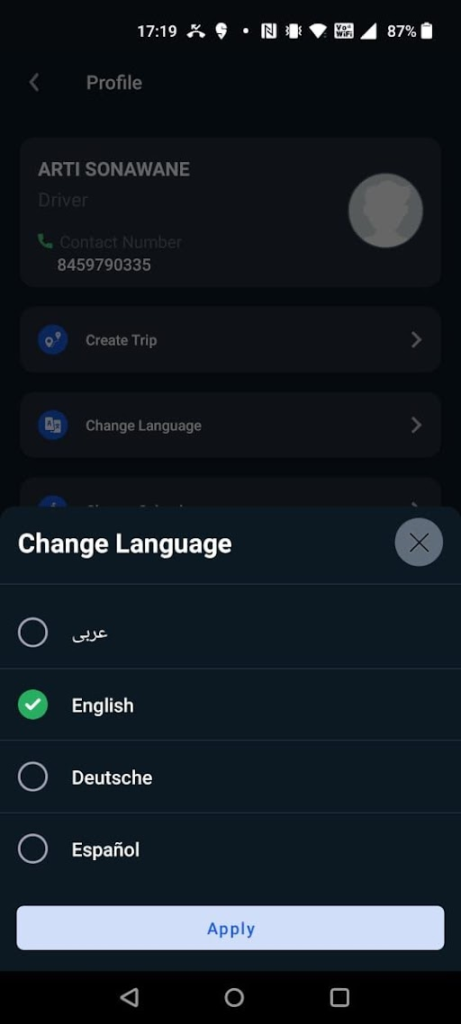 multiple language selection