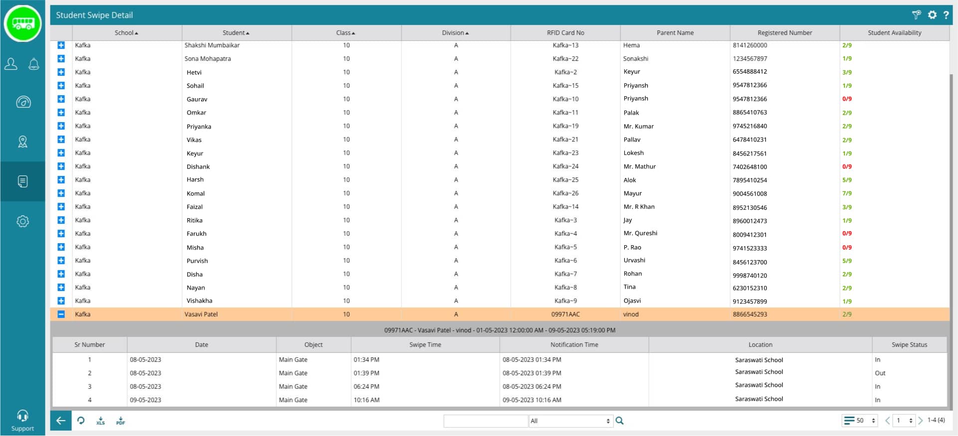 Student-Attendance log