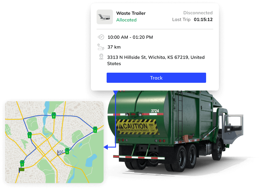 Waste trailer tracking