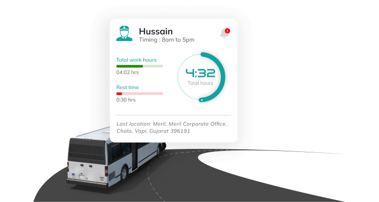 Employee transport real time tracking